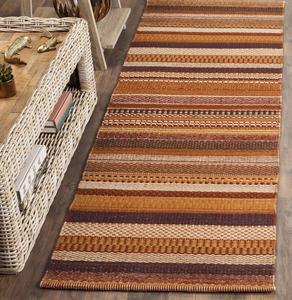 Ковер-дорожка SAFAVIEH, 69 x 244 см, Kilim Collection - , Rust, ручное плоское плетение из шерсти, идеально для помещений с высокой проходимостью в гостиной, спальне (KLM951B)