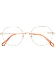 Очки в круглой оправе Chloé Eyewear, золотой