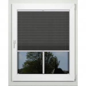 Жалюзи-плиссе Indeko «простые», светозащитные, с отверстием, натяжные, на заказ, цвет anthrazit + weiß