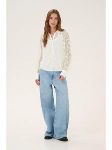 Рубашка с длинными рукавами LivMW свободного кроя, ярко-белая. My Essential Wardrobe