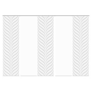Раздвижная штора Home Wohnideen Murray, ткань белая - 60 х 245 см - комплект из 5 шт.
