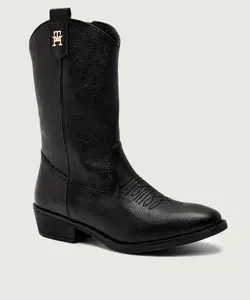 Техасские кожаные ботинки Tommy Hilfiger, черный