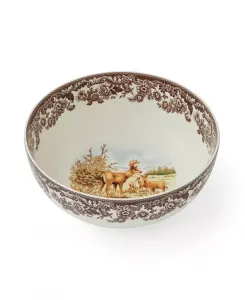 Сервировочная миска с лесным оленем Spode, brown