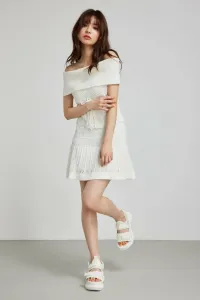 Вязаная крючком мини-юбка «Русалка» Rienda, цвет Wht