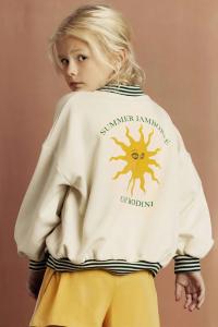 Детская хлопковая толстовка Sun Mini Rodini, бежевый