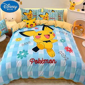 Disney Комплект постельного белья 1.5 м, 4 предмета, простыня на резинке, 200x230 см, 100% хлопок, цвет Candy Skin