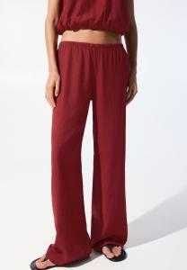 Пижамные штаны PULL&BEAR, темно-красный