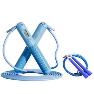 Скакалка материал троса pvc стальной трос, материал ручки abs силикон для взрослых примерно 2,8 м LINING, синий