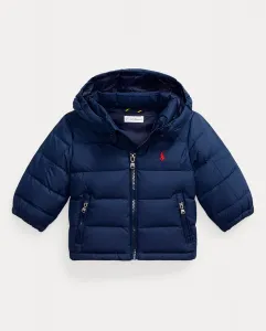 Пуховик для мальчика из рипстопа Polo Ralph Lauren, темно-синий