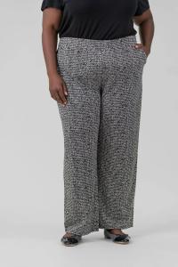 Мюли из твида с принтом широкие укороченные брюки плюс размер в черном мультиколоре Nic + Zoe