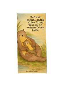 Mr. & Mrs. Panda Банное полотенце с изображением выдры и надписью белого цвета