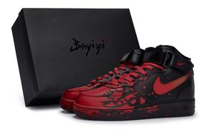 Кроссовки Air Force 1 для скейтбординга унисекс, средний верх, красный Nike