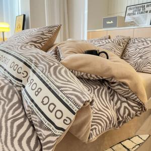 LUOLAI HOME Комплект постельного белья 4 предмета, пододеяльник 220x240 см, простыня