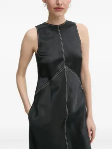 Платье макси без рукавов с контрастной строчкой Day Birger Et Mikkelsen, черный