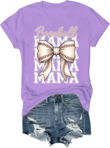 Футболка Baseball Mama с бантом