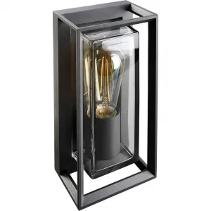 Наружный настенный светильник Alicante E27, настенный наружный светильник, настоящее стекло, без лампы, возможность замены Heitronic, антрацит