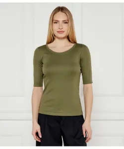 Блуза Slim fit Marc Cain, зеленый