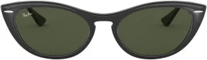 Женские солнцезащитные очки Ray-Ban RB4314N Nina «Кошачий глаз», Black/G-15 Green