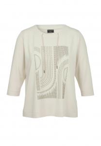 Топ Via Appia Due RUNDHALS MOTIV , Beige/Off-White