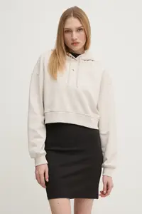 Хлопковая толстовка Calvin Klein Jeans, бежевый