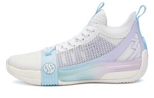 Баскетбольные кроссовки Chan 3 MOD мужские с низким верхом вязаные белые/голубые 361°