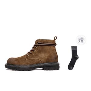 Мужские ботинки Martin MADEN коричневые, оливково-коричневые с меховой подкладкой