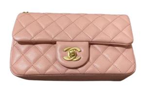 Chanel Классическая сумка с клапаном из овчины и цепочки, сумка с клапаном, сумка через плечо, мини-сумка-кроссбоди, женская, дымчато-розовый цвет