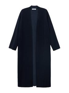 Вязаное пальто MANGO Paul, темно-синий