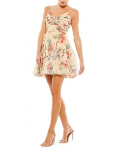 Платье Mac Duggal с застежкой на пуговицы и расклешенным лифом Mac Duggal, Nude