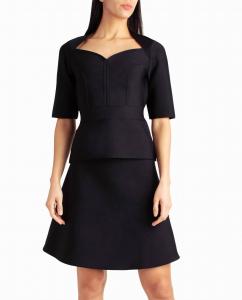 Вязаный топ Lucy Knit Sweetheart в очень черном цвете Nicole Miller