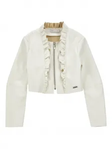 Пиджак с оборками Monnalisa, белый