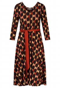 APART Платье в коричневом и красном цветах