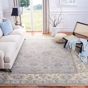 Ковер SAFAVIEH, 275 x 366 см, Samarkand Collection Grey/Ivory SRK110F ручной работы традиционный шерстяной