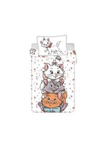 Комплект постельного белья детский Disney Marie Cat Friends для кроватки, 100x135 см, белый