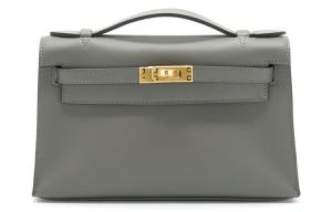 Мини Келли первого поколения из кожи Swift Сумка Келли Классическая Женская 0L Грисмайер Дождевое Облако Серый HERMES