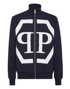 Спортивная куртка Hexagon Philipp Plein, цвет Blue Navy/White