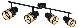 Потолочный светильник Nettlife Rhythmus 4flammig, черный - металл - 12 x 24 x 36 см
