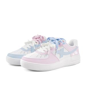 XTEP Кроссовки Air Force One с антискользящим износостойким низким верхом для скейтборда унисекс розового и синего цветов, разные цвета