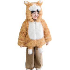 Утепленная куртка для детей 3-7 лет PROTECTCAMEL, cat print