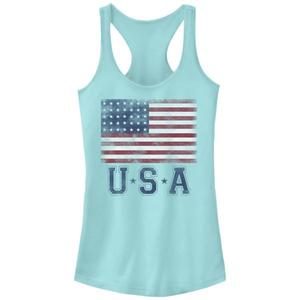 Классический женский топ с эффектом поношенности и принтом флага США Unbranded, цвет cancun