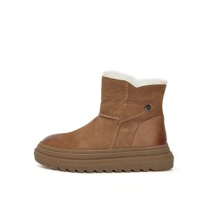 Женские теплые короткие зимние ботинки PT'SON, Camel