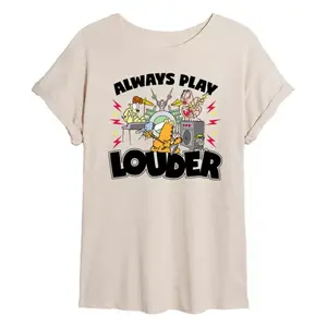 Гарфилд из Юниоров всегда играет громче, большая футболка Licensed Character, бежевый