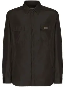 Рубашка с нашивкой-логотипом DOLCE & GABBANA, черный