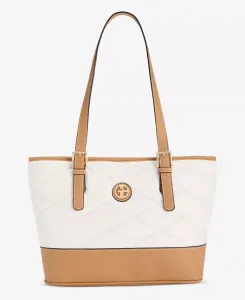 Большая стеганая сумка-шоппер Tulip Giani Bernini, белый