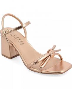 Женские босоножки Meryl на блочном каблуке с бантом Journee Collection, бежевый