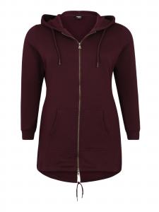 Urban Classics Толстовка с молнией в винно-красном цвете