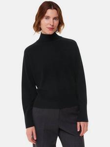Кашемировый джемпер с воротником-воронкой Whistles, черный