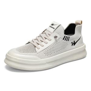 Мужские кроссовки Lifestyle с низким верхом бежевого/черного цвета Binary