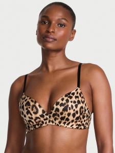 Очень одержимый гладкий беспроводной бюстгальтер пуш-ап Very Sexy, smooth leopard print