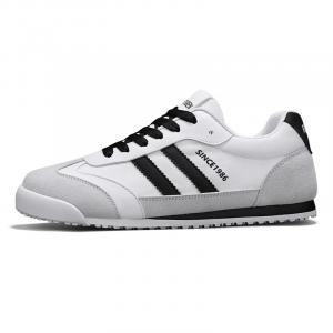 RENBEN Дышащие и легкие мужские низкие кеды бело-черные, цвет White Black